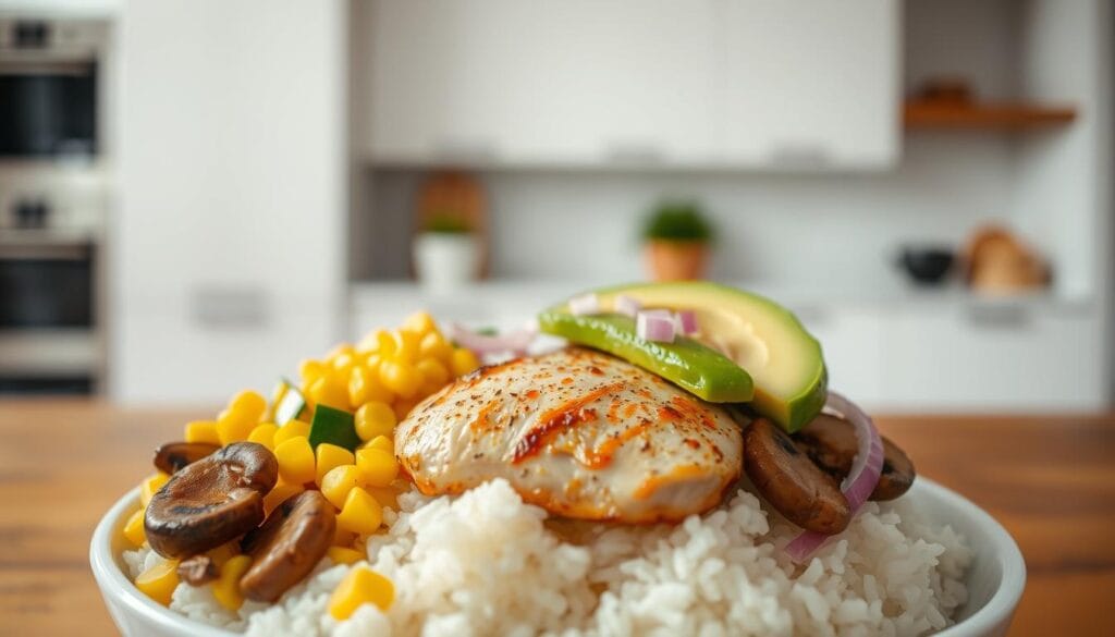 Corn Chicken Rice Bowl Variations