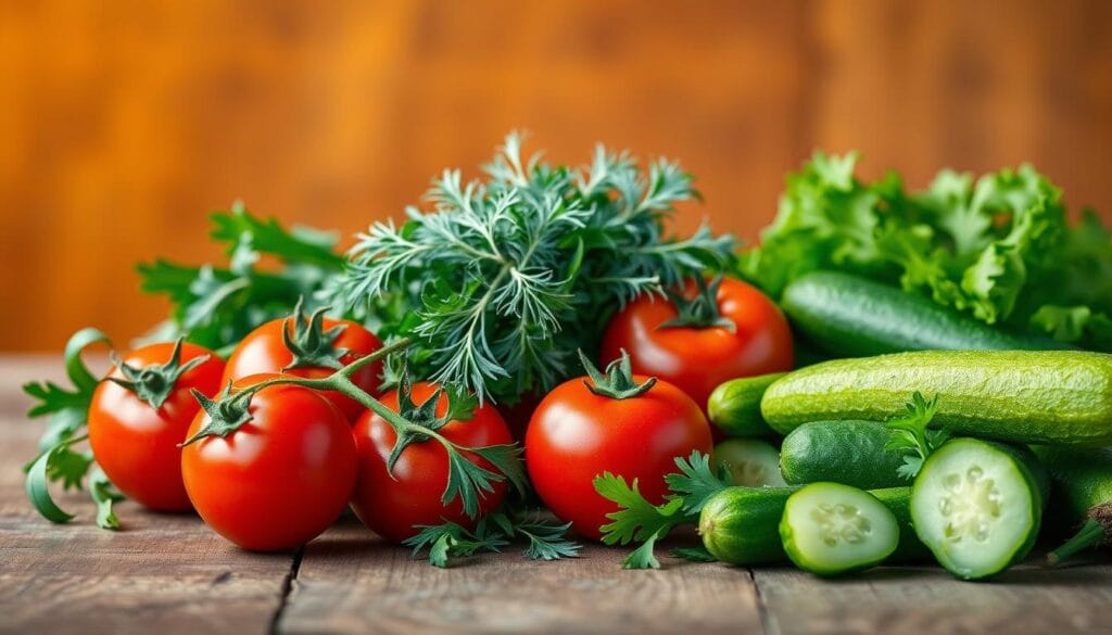 Fresh Vegetables for Smoked Salmon Sandwich