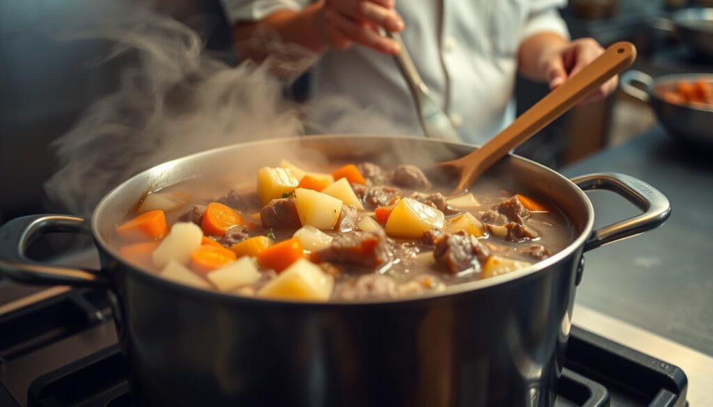 Hawaiian Beef Stew Cooking Process