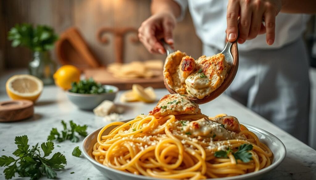 Honey Pepper Chicken Pasta Preparation Steps