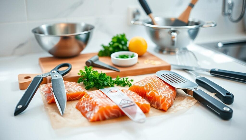 Kitchen Tools for Salmon Preparation