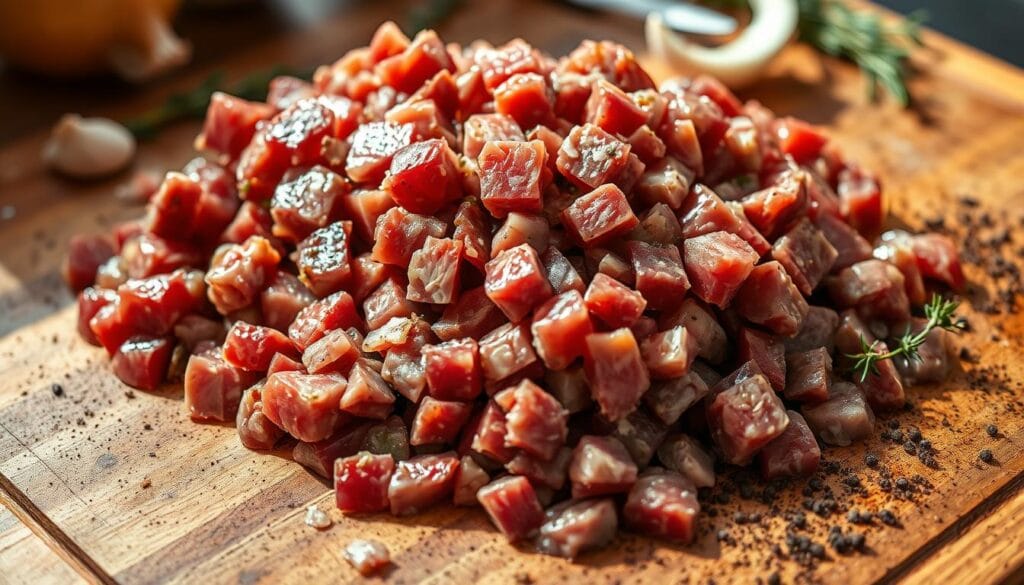 Preparing Chopped Steak Mixture