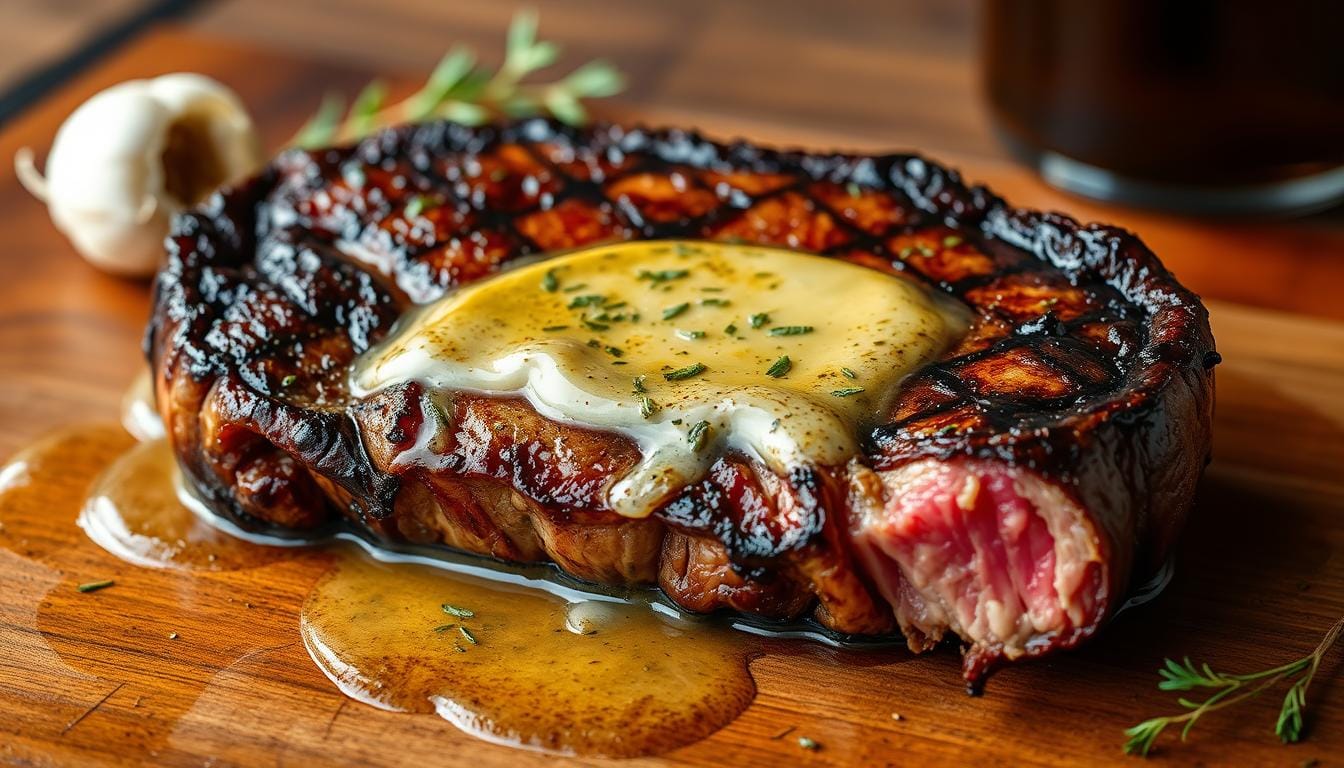 Savory Seared Steak Drenched in Heavenly Garlic Butter