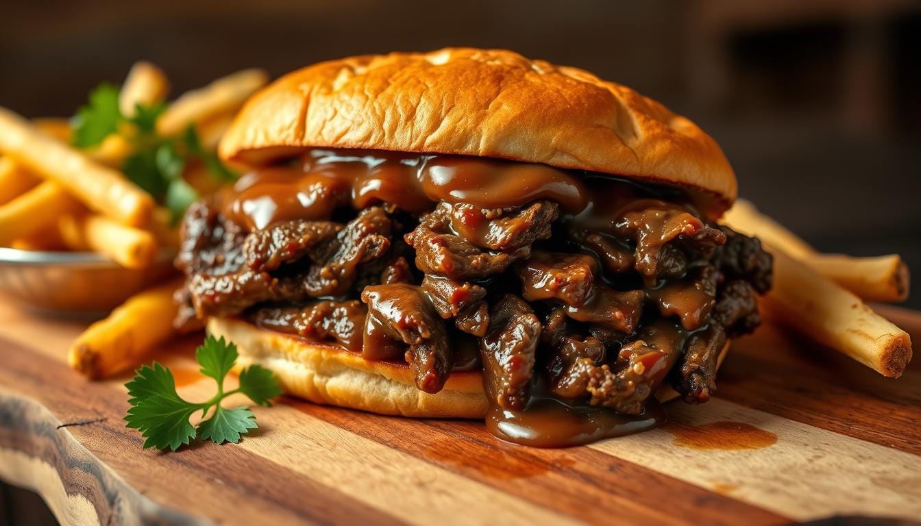 hot beef sandwich