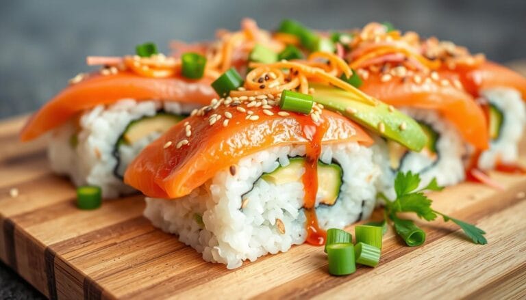 salmon sushi bake recipe