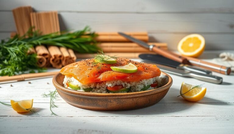 salmon sushi bake recipe