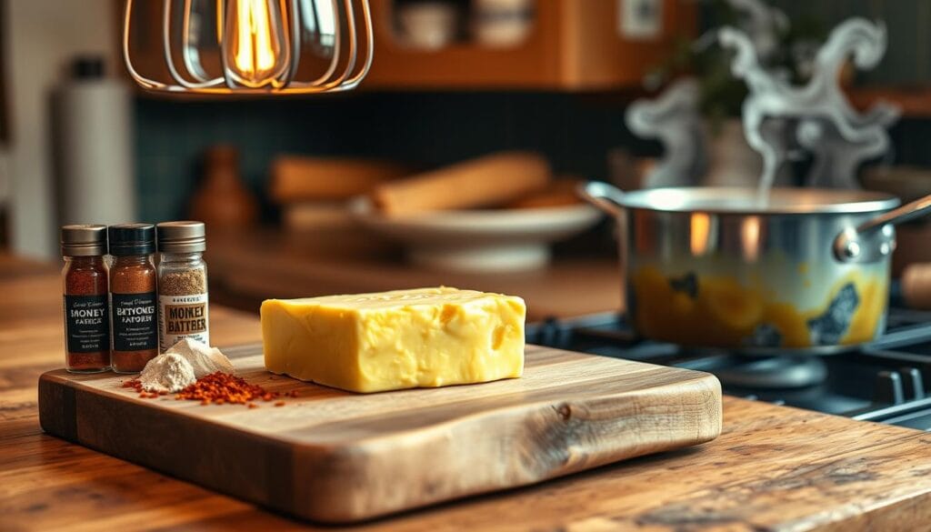 Cajun butter sauce preparation