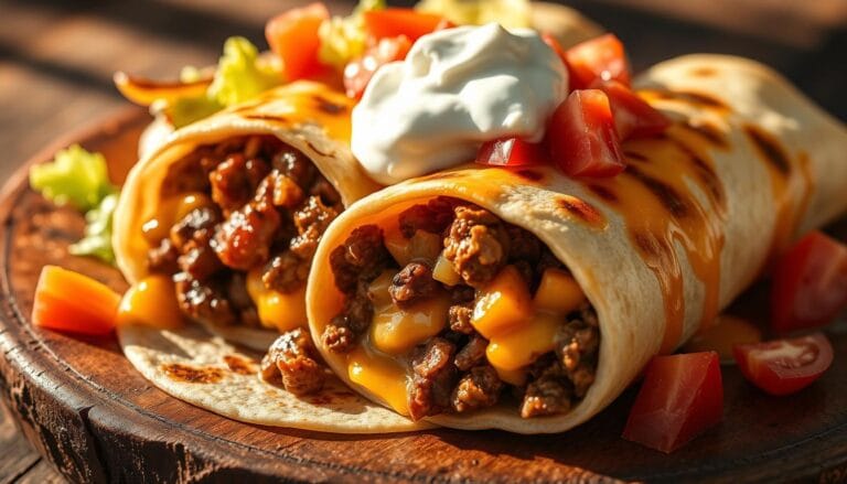 Cheesy Beef Burritos