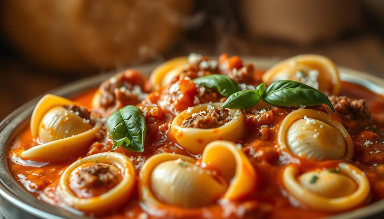 Creamy Beef Pasta Shells