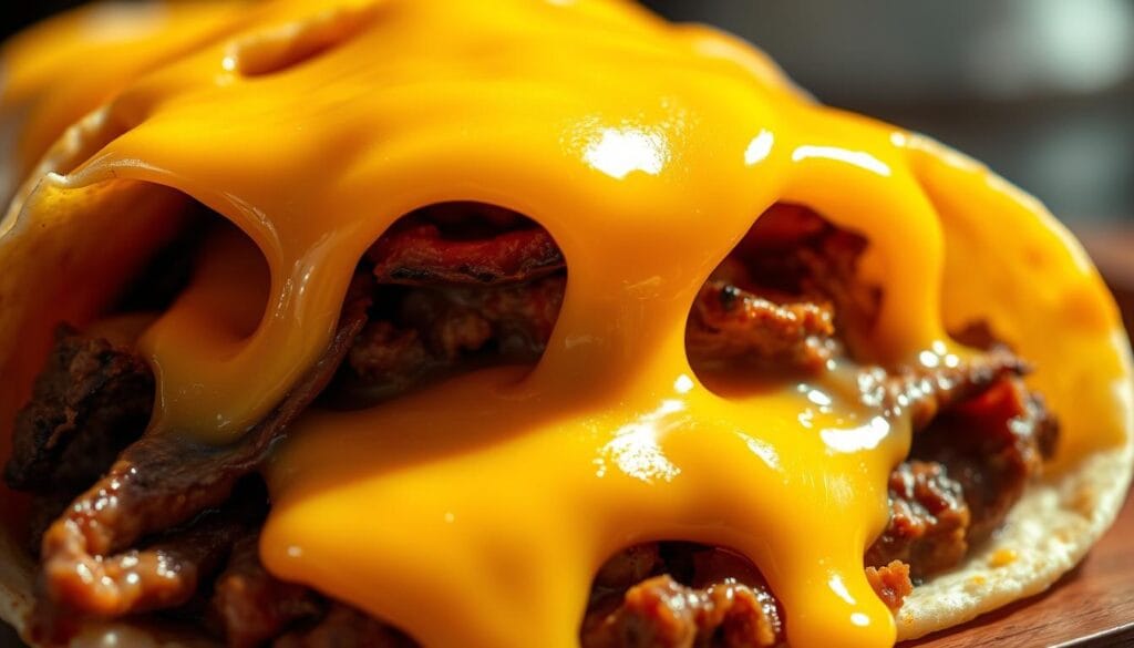 Melted Cheese for Beef Burritos