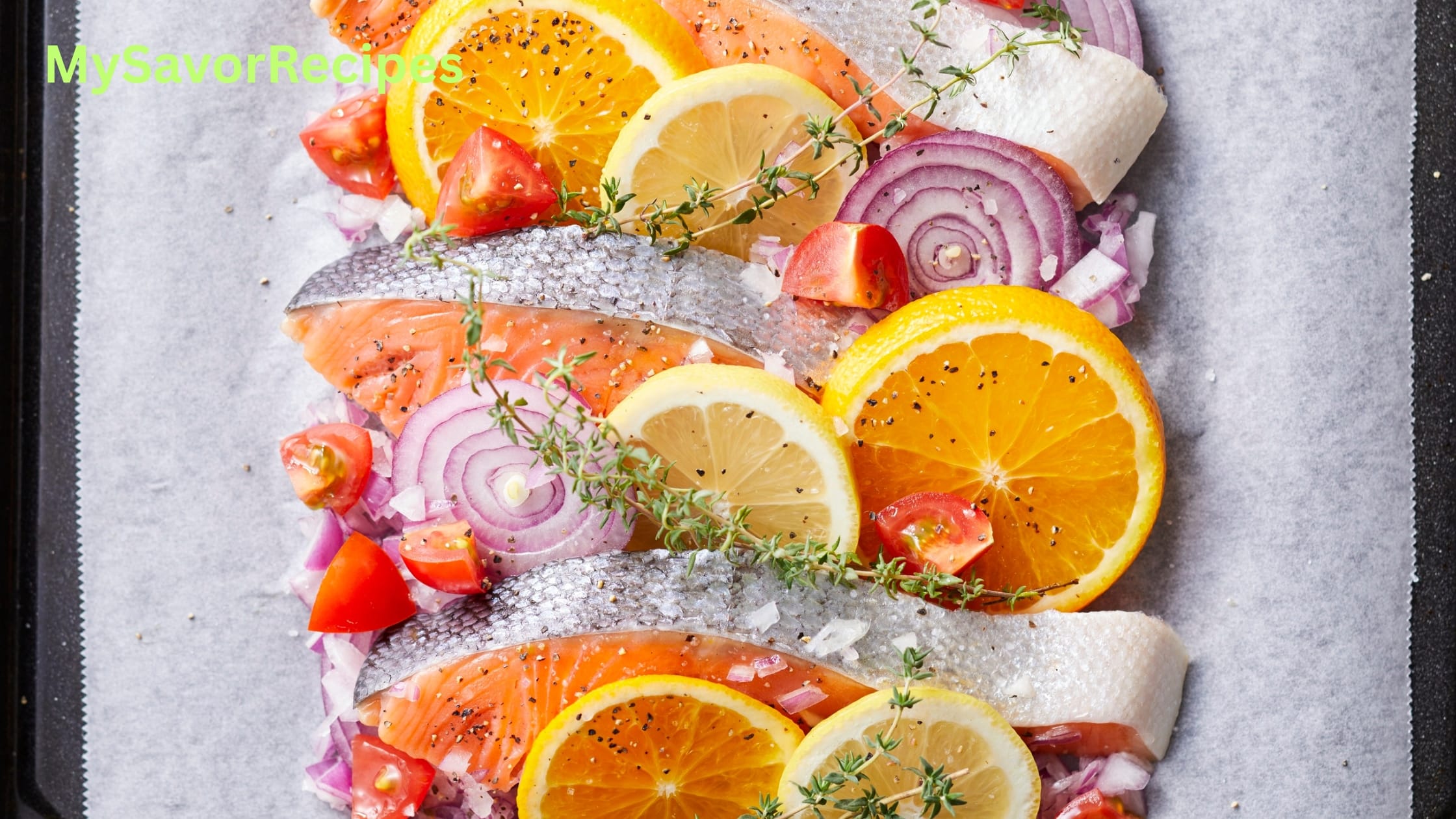 Baked Salmon with Lemon Butter Cream Sauce