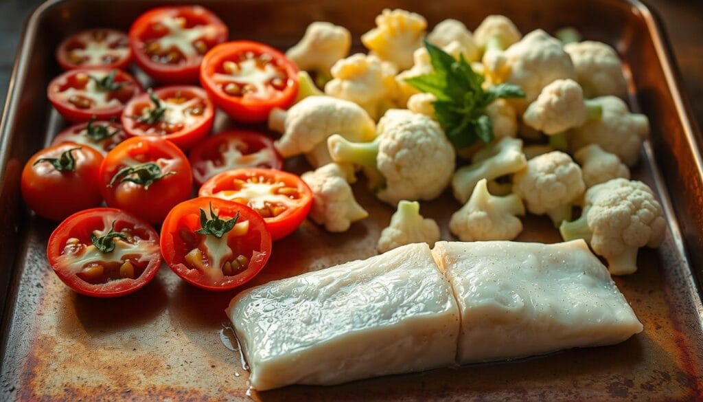 Tomato Cauliflower Cod Preparation