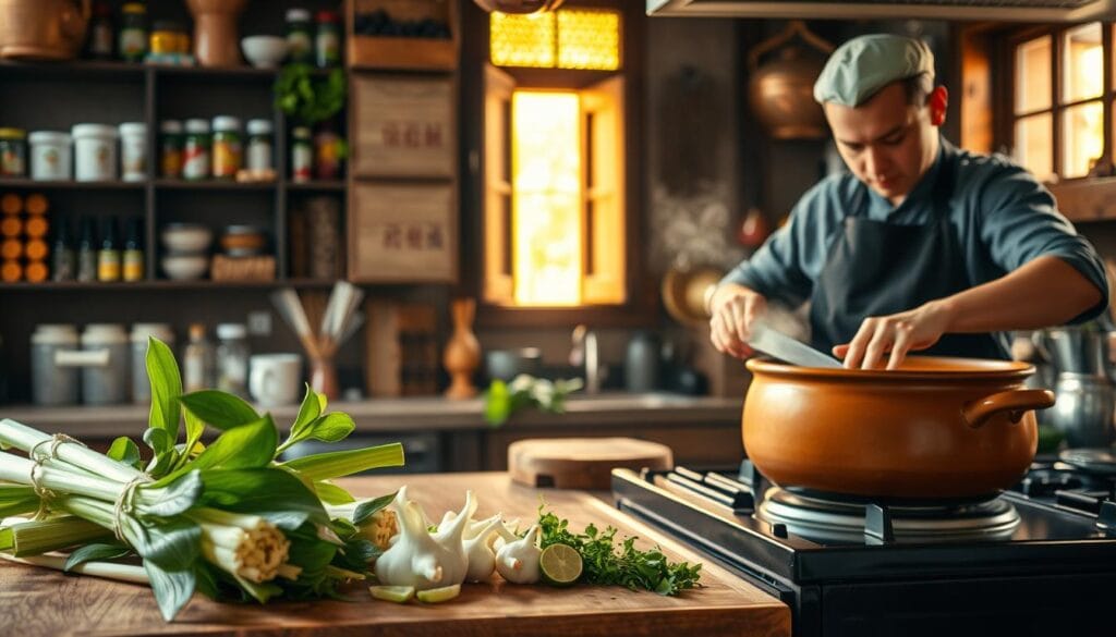 Traditional Thai Cooking Soup Preparation