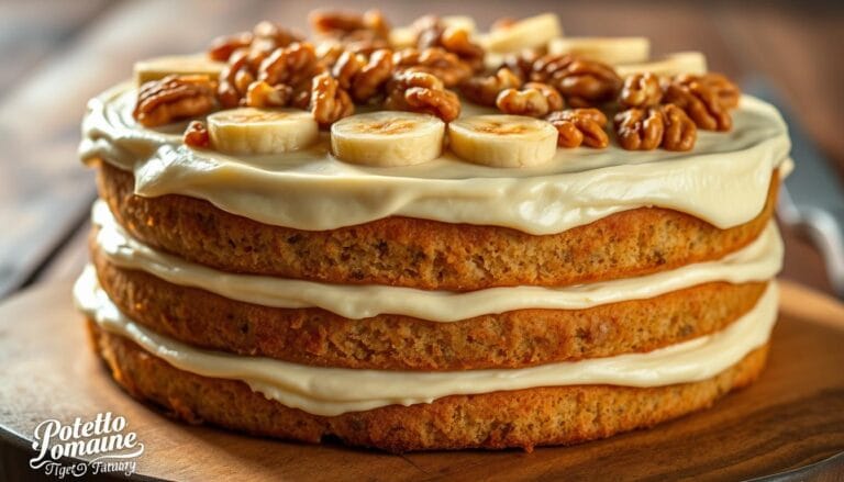 Banana Walnut Cream Cake