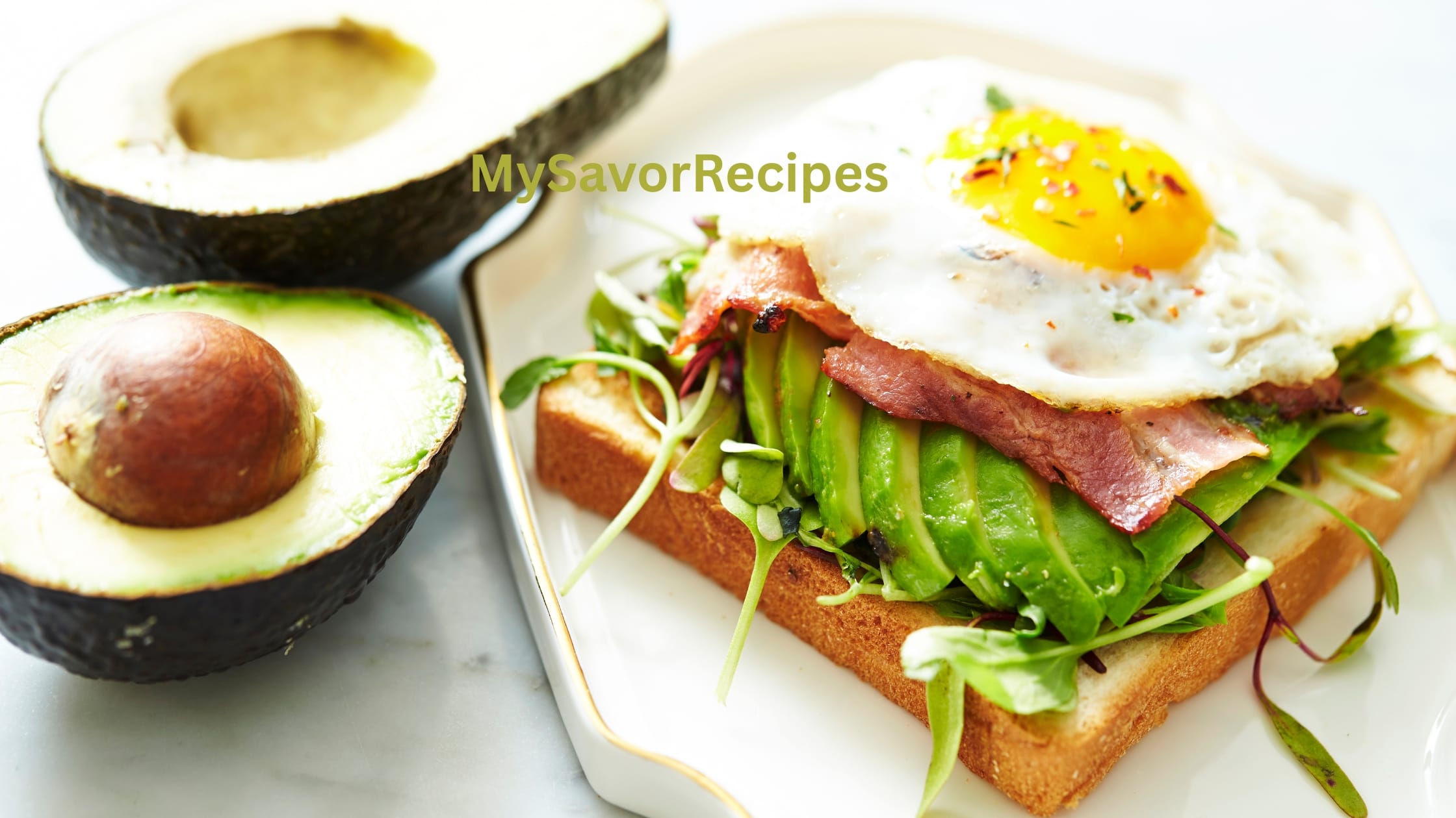 Avocado Bacon and Egg Toasts
