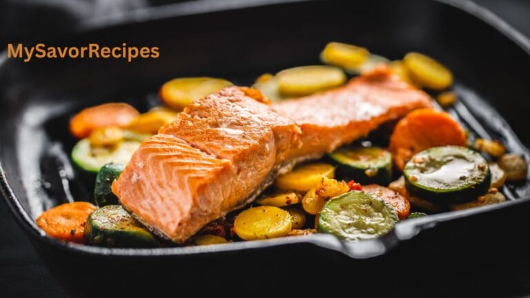 One-Pan Salmon and Veggie Bake