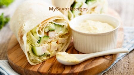 Cheesy Garlic Chicken Wraps