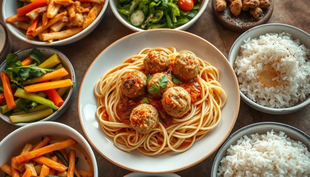 Noodles with Turkey Meatballs Side Dishes Noodles with Turkey Meatballs Side Dishes