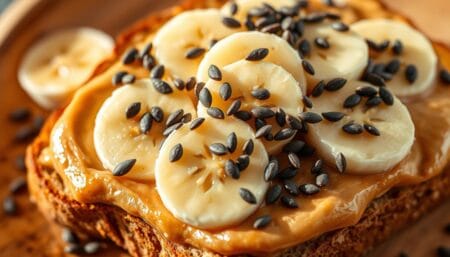 Peanut Butter Banana Chia Toast