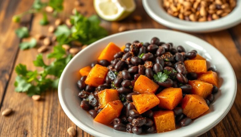 Spicy Black Bean & Sweet Potato Bowl