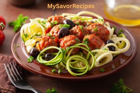 Noodles with Turkey Meatballs