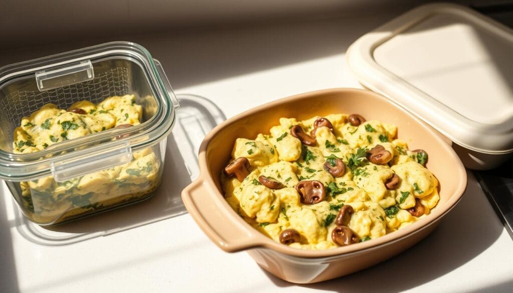 Mushroom-Spinach Scrambled Eggs Storage Tips Mushroom-Spinach Scrambled Eggs Storage Tips