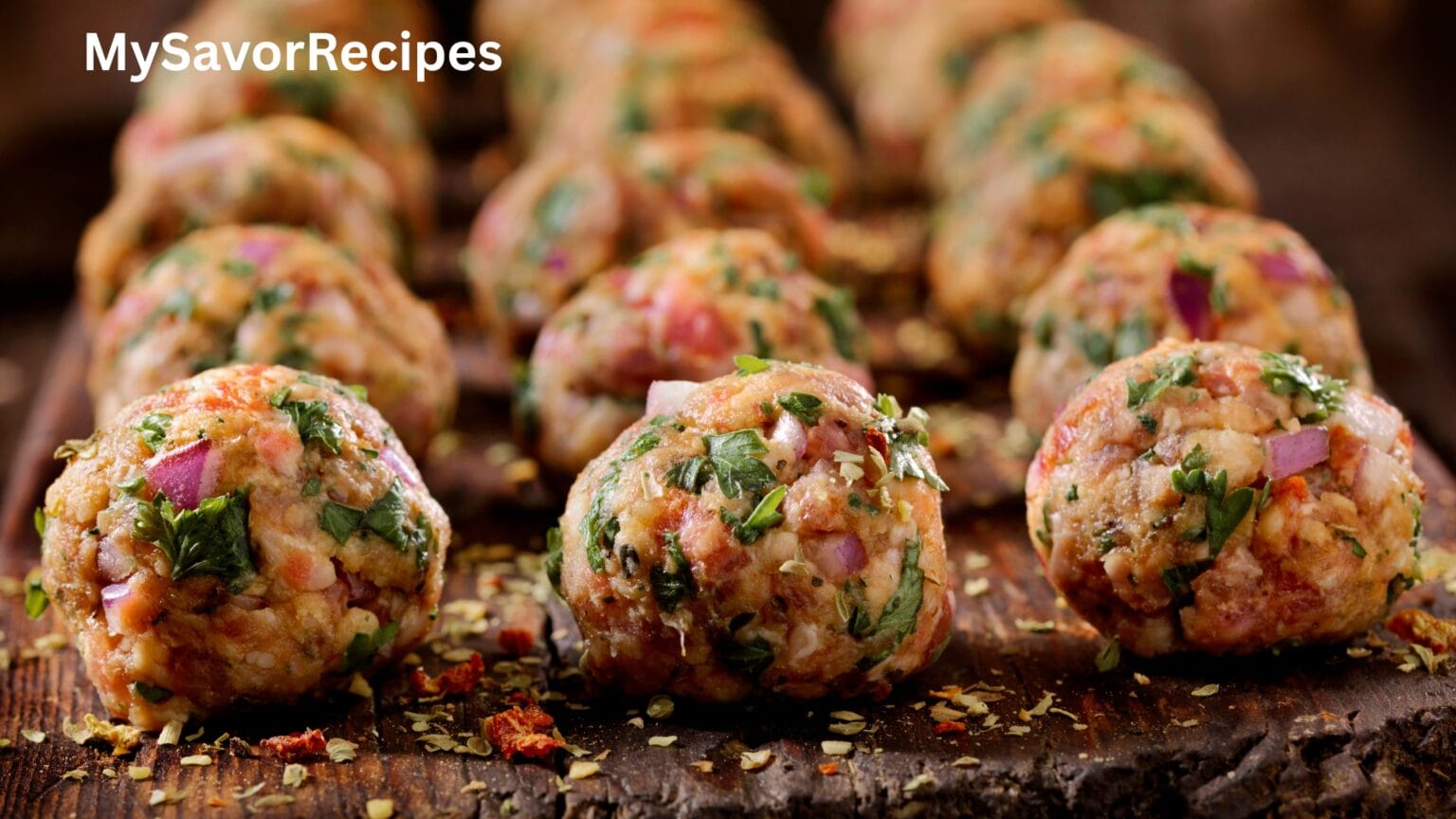 French Onion Chicken Meatballs