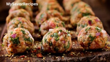 French Onion Chicken Meatballs