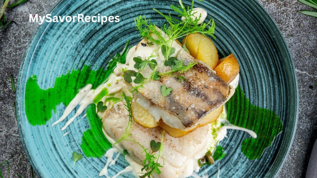 Cod and Potatoes in Rosemary Cream Sauce
