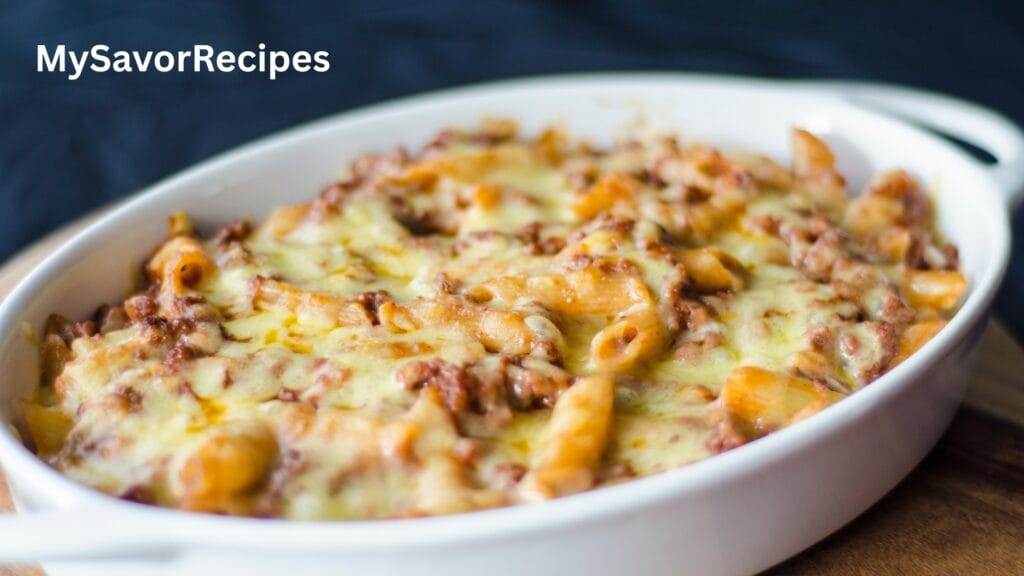 Cheesy Beef Bowtie Pasta