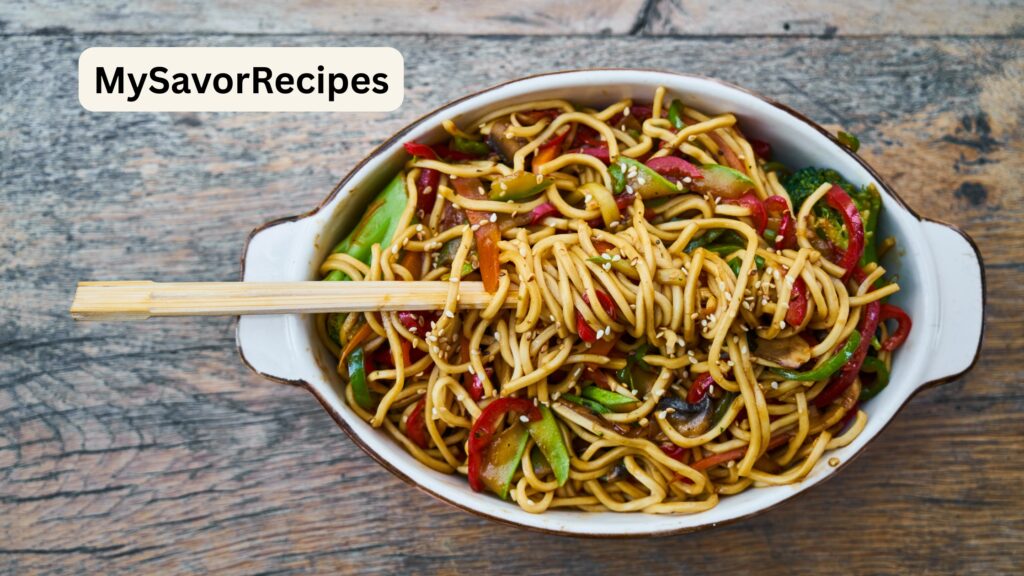 Beef Stir Fry with Noodles and Sticky Sauce