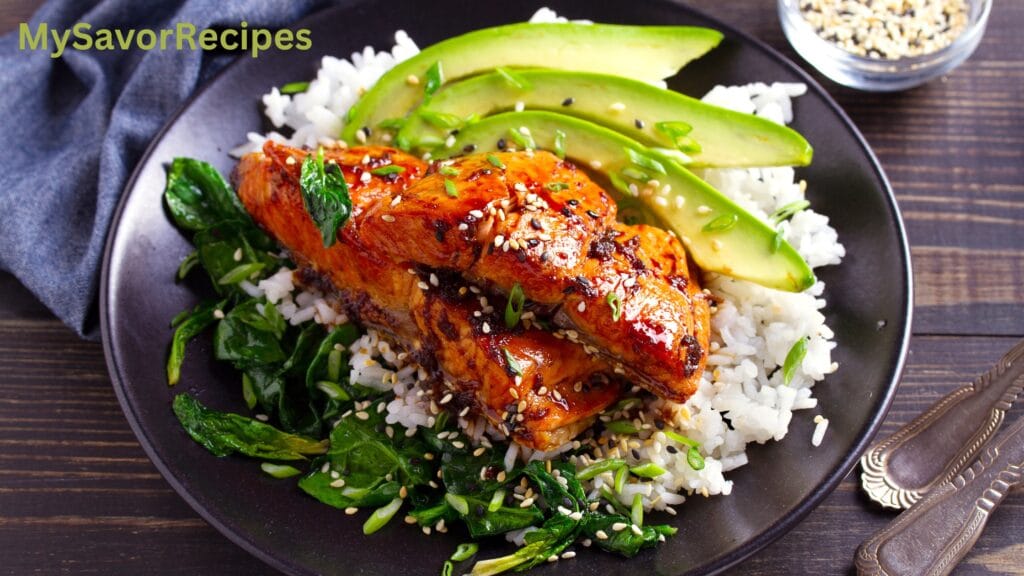 Garlic Butter Salmon with Spinach & Mushrooms