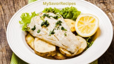 Baked Cod with Coconut Lemon Cream Sauce