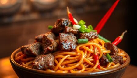 Sticky Beef Noodles