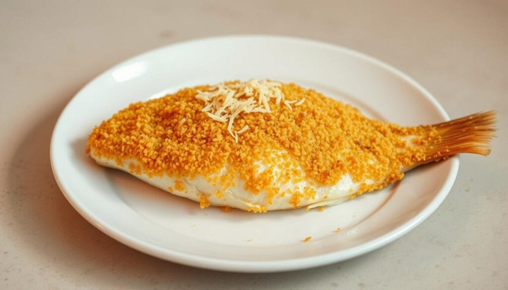 Crispy Baked Flounder with Panko Coating Crispy Baked Flounder with Panko Coating