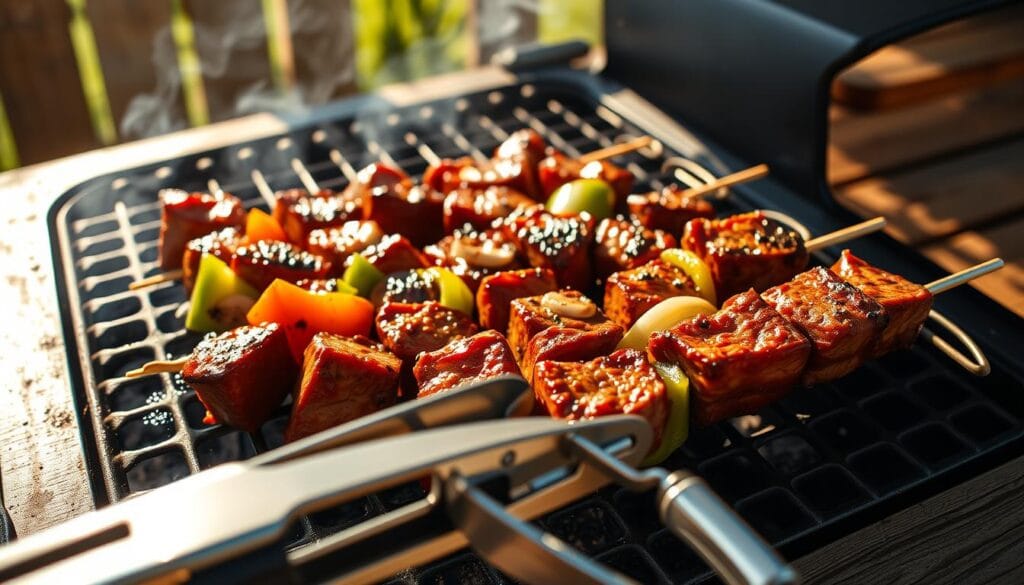 Grilling Authentic Steak Kebabs Grilling Authentic Steak Kebabs
