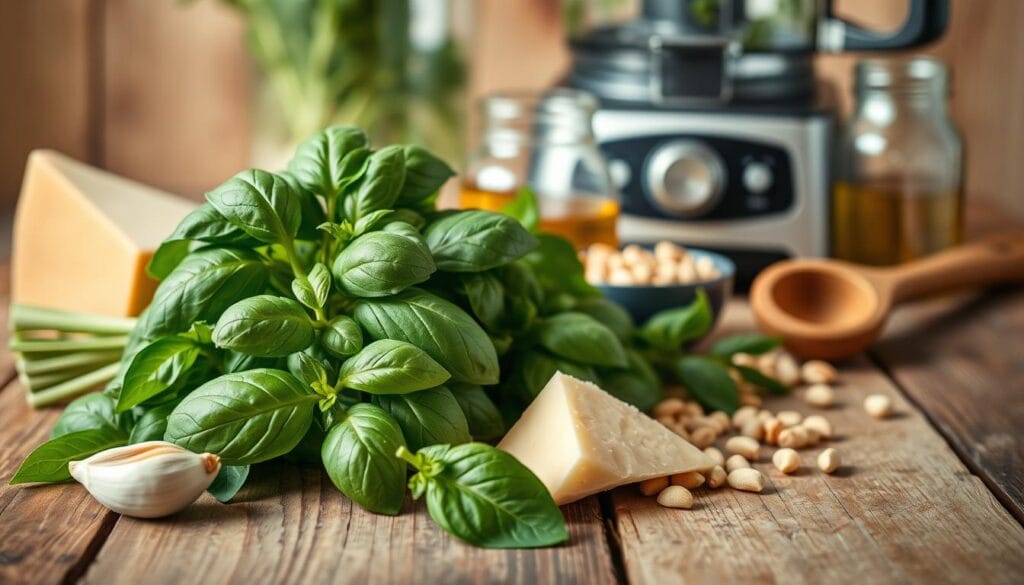 Homemade Pesto Ingredients