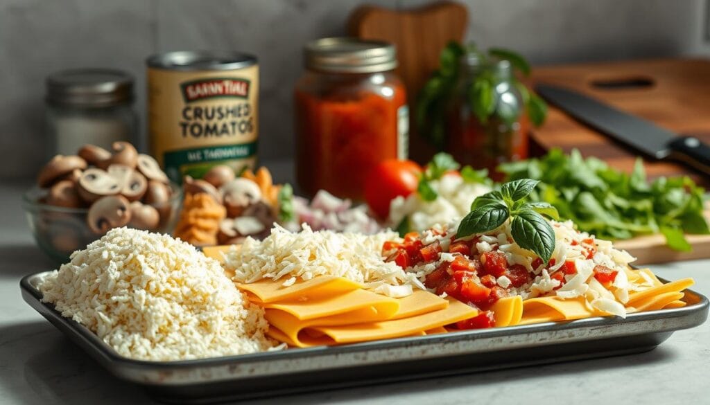 Lasagna Ingredients Preparation Lasagna Ingredients Preparation
