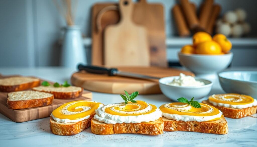 Mango Cream Paneer Toast Preparation Mango Cream Paneer Toast Preparation