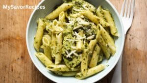 Lemony Broccoli Pesto Pasta
