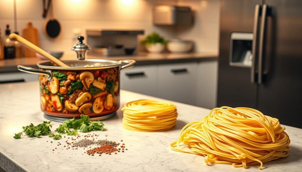 One Pot Pasta Dish Cooking Process One Pot Pasta Dish Cooking Process