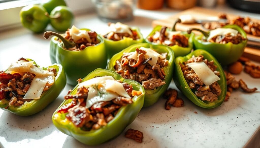 Philly Cheesesteak Stuffed Peppers Preparation Philly Cheesesteak Stuffed Peppers Preparation