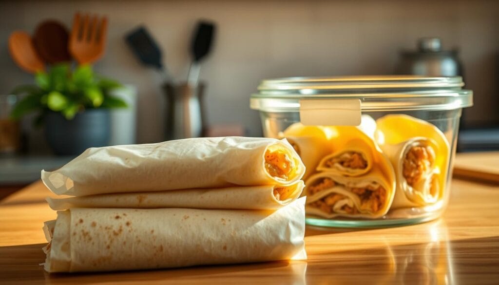 Storing Homemade Cheesy Wraps Storing Homemade Cheesy Wraps