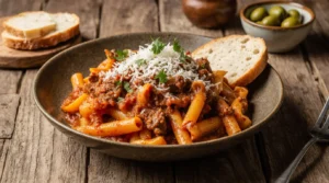 Greek Meat Pasta