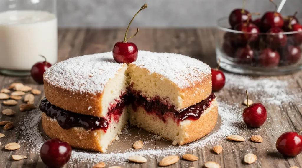 cherry bakewell cake
