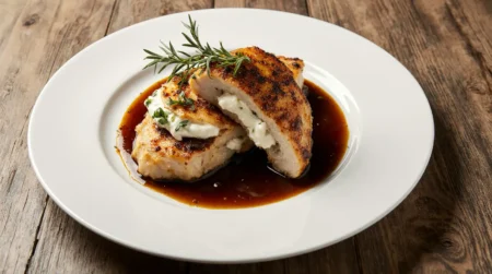Balsamic Goat Cheese Stuffed Chicken
