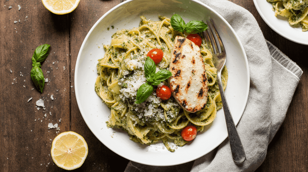 Creamy Chicken Pesto Pasta