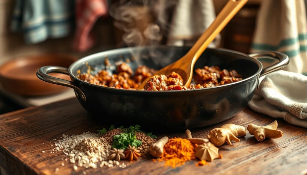 Indian Beef Mince Curry Cooking Process