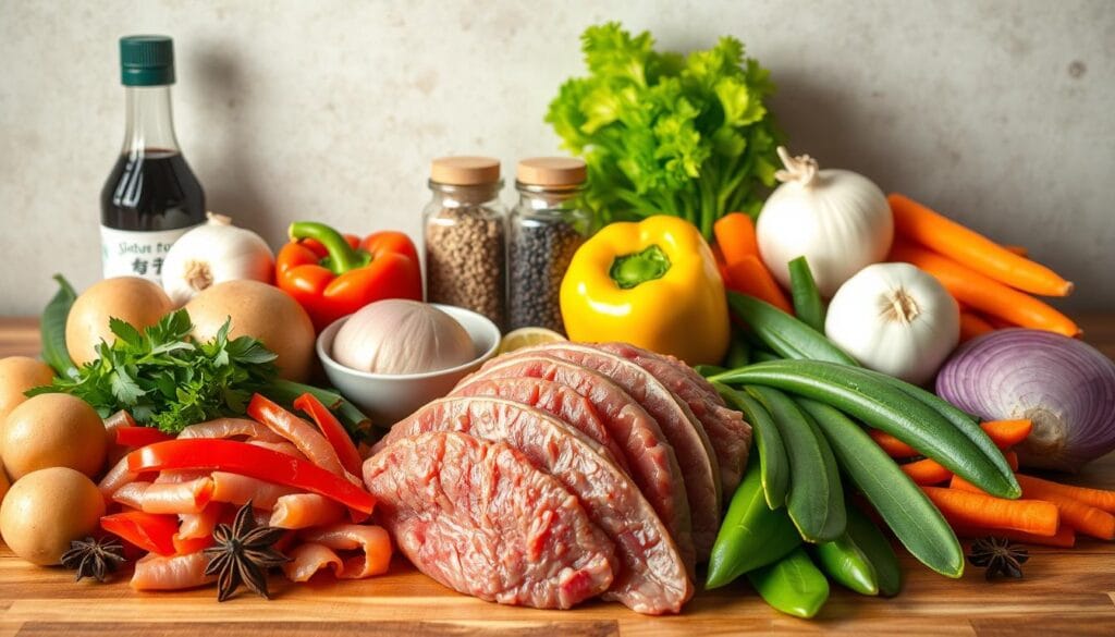Ingredients for Beef and Potato Stir Fry