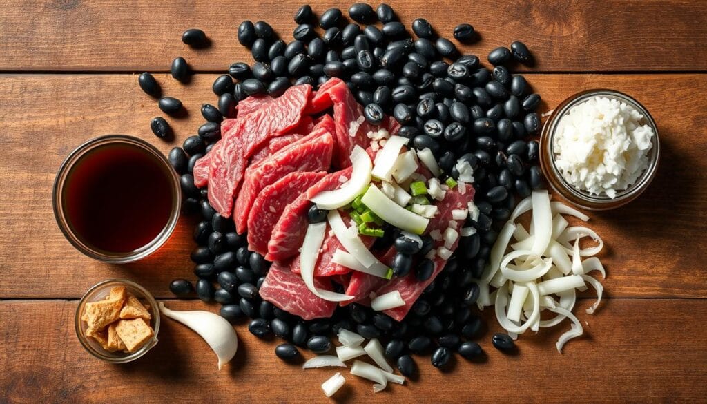Ingredients for Homemade Black Bean Sauce Beef Ingredients for Homemade Black Bean Sauce Beef